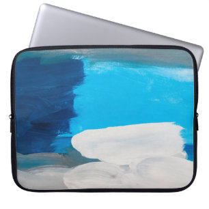 Hintergrund für die Abstrakte Malerei in Blau, Gra Laptopschutzhülle