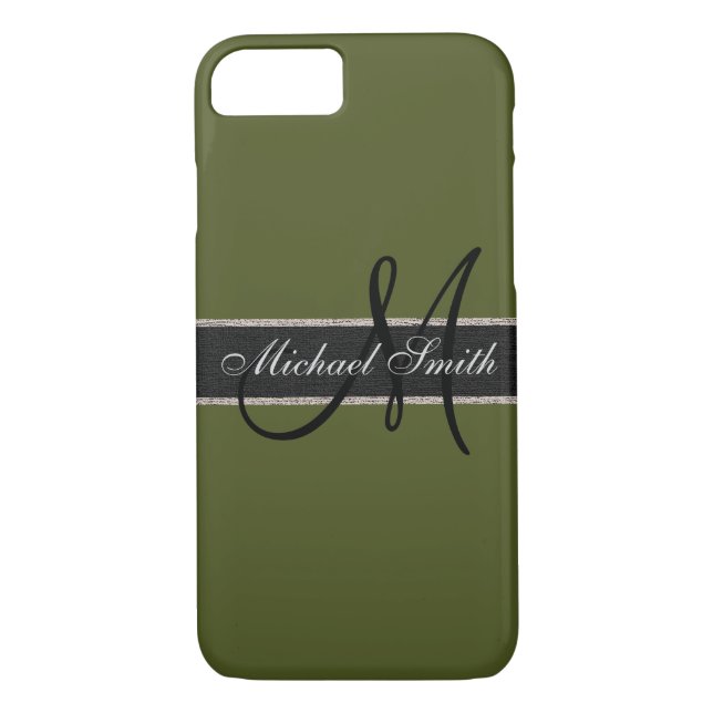 Hintergrund für die Army in Monogram, grün Case-Mate iPhone Hülle (Rückseite)