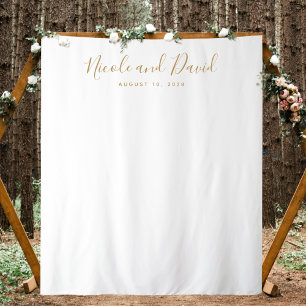 Hintergrund für die Hochzeitsempfehlung mit Gold C Wandteppich