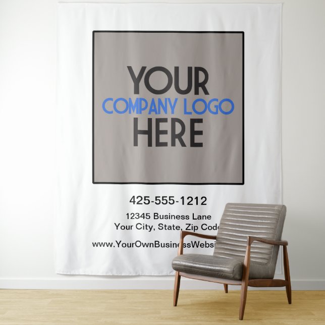 Hintergrund für die Logo-Show "Custom Company Busi Wandteppich (Beispiel)