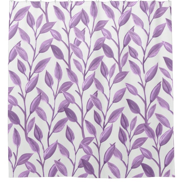 Hintergrund für digitale Blätter Duschvorhang (Vorderseite)