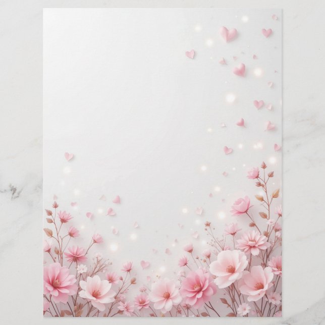 Hintergrund für ein Papierschreiben für Valentin Briefbogen (Vorderseite)