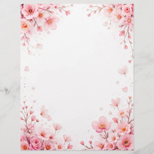 Hintergrund für ein Papierschreiben für Valentin Briefbogen (Vorderseite)