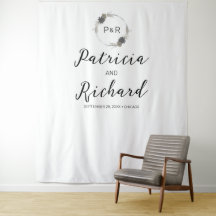 Hintergrund für einfarbige Hochzeiten in Monogramm