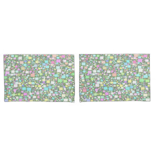 Hintergrund für farbiges geometrisches Pastell Kissenbezug