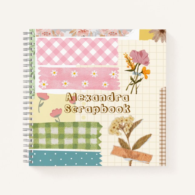 Hintergrund für Girly Retro-Bücher niedlich Notizbuch (Vorderseite)