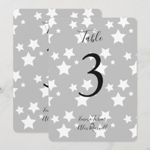 Hintergrund für graue weiße Sterne   TISCHNUMMERN