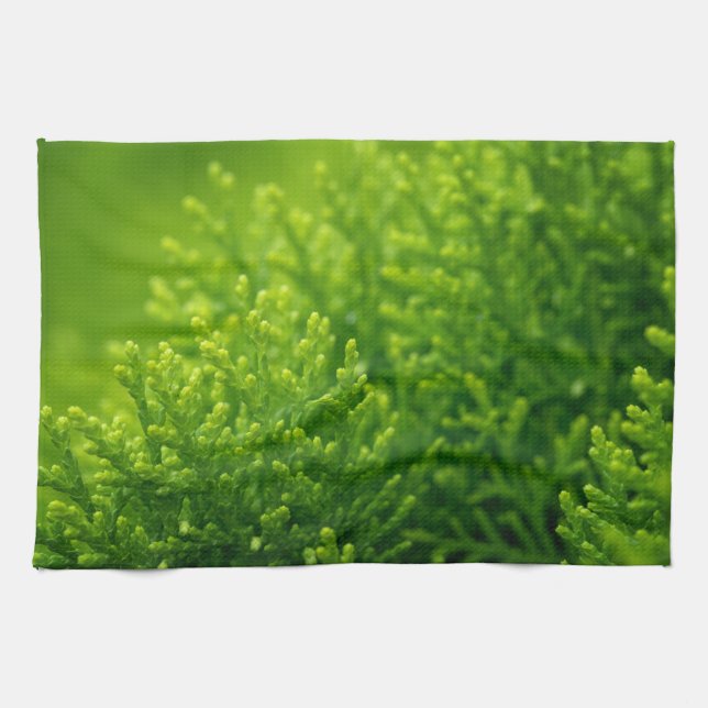 Hintergrund für grüne Blätter Geschirrtuch (Horizontal)