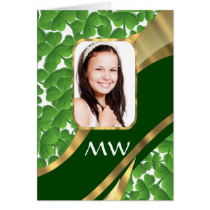 Hintergrund für grünes Kleeblatt Foto