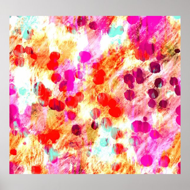 Hintergrund für Grunge-Farbpunkte Poster (Vorne)