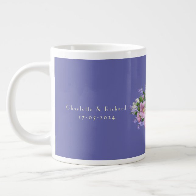 Hintergrund für Hochzeitsgeschenk für Bouquet Jumbo-Tasse (Links)