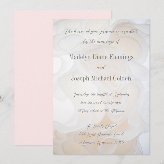 Hintergrund für Hochzeitskleidung - Einladung zur  (Vorne/Hinten)