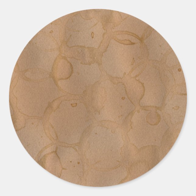 Hintergrund für Kaffeeflecken Runder Aufkleber (Vorderseite)