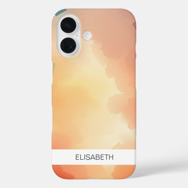 Hintergrund für künstlerische Wasserfarbe | Dein N iPhone 16 Hülle (Rückseite)