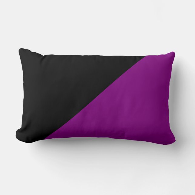 Hintergrund für lila und schwarze Solid-Farbe Lendenkissen (Vorderseite)