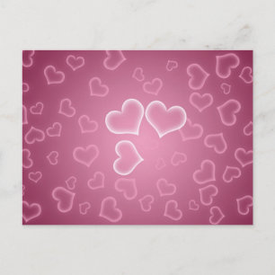Hintergrund für niedliche rosa Herzen Postkarte
