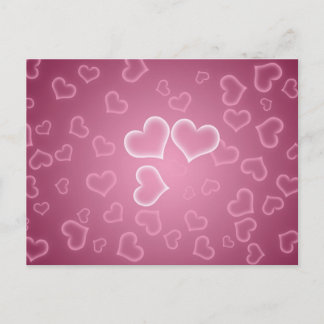 Hintergrund für niedliche rosa Herzen Postkarte