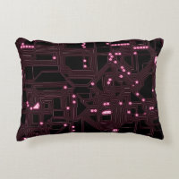 Hintergrund für rosa Mikrochip-Schaltung, 3d, ab