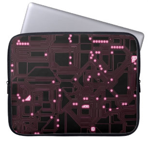 Hintergrund für rosa Mikrochip-Schaltung, 3d, ab Laptopschutzhülle