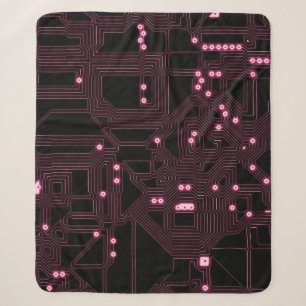 Hintergrund für rosa Mikrochip-Schaltung, 3d, ab Sherpadecke