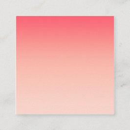 Hintergrund für rosa und pfirsichfarbene Farbverlä Quadratische Visitenkarte