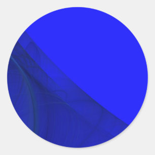 Hintergrund für Royal Blue FraktalRound-Aufkleber Runder Aufkleber