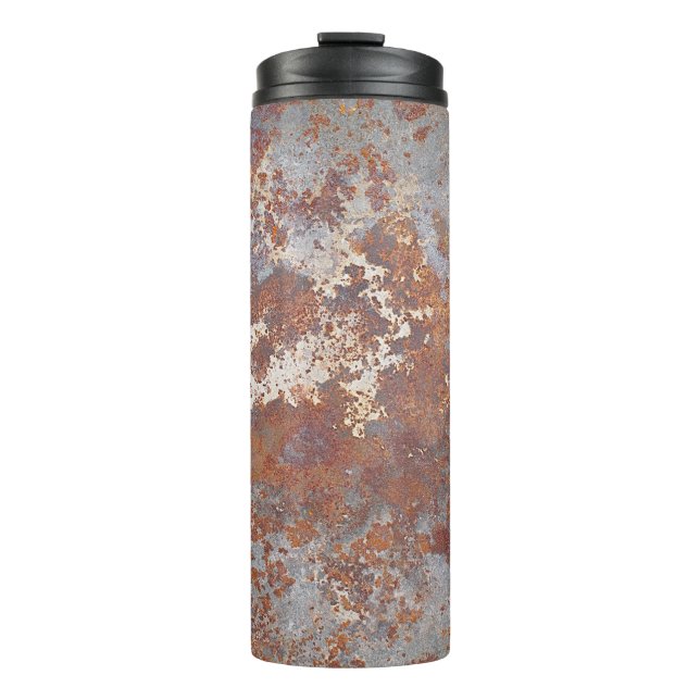 Hintergrund für ruhende Metalltextur Thermosbecher (Vorderseite)
