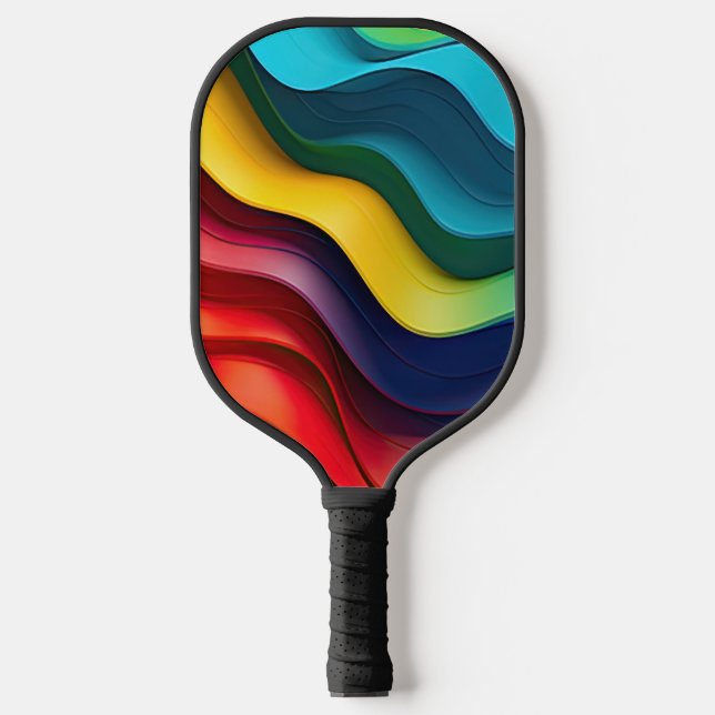 Hintergrund für Wind-Regenbogen Pickleball Schläger (Vorderseite)