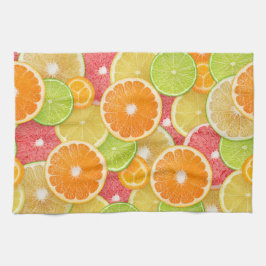 Hintergrund für Zitrusfrüchte Geschirrtuch