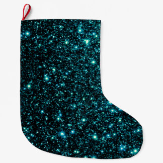 Hintergrund Glitzer - Aquamarin Großer Weihnachtsstrumpf