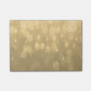Hintergrund - GoldBokeh Glitzer-Lichter Post-it Klebezettel