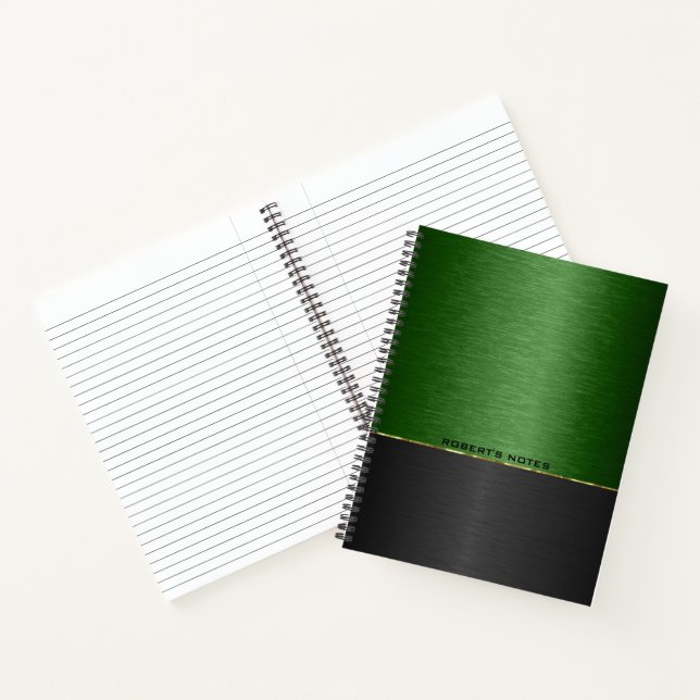 Hintergrund grün und schwarz notizbuch (Innenseite)