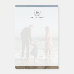 Hintergrund Ihres Fotos Benutzerdefiniertes Monog Post-it Klebezettel