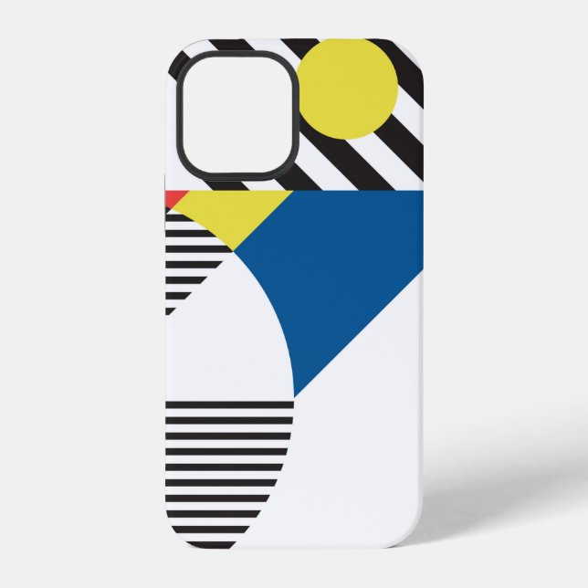 Hintergrund im Retro-Moderne-Stil iPhone 12 Hülle (Rückseite)
