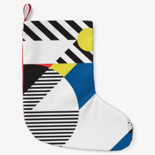 Hintergrund im Retro-modernen Stil Kleiner Weihnachtsstrumpf