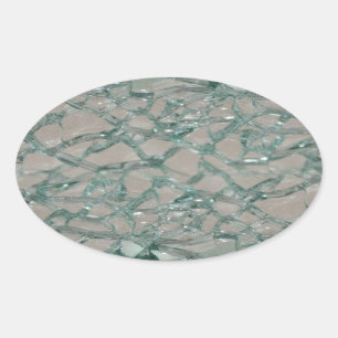 Hintergrund (Imitate) aus geschliffenem Glas Ovaler Aufkleber
