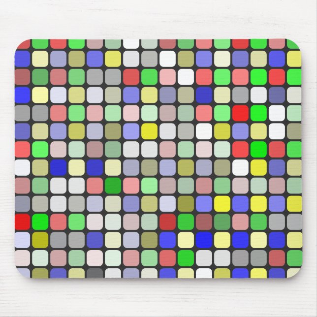 Hintergrund in farbigen Quadraten Mousepad (Vorne)