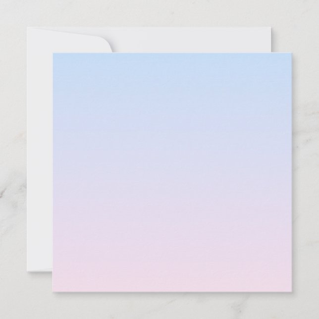 Hintergrund in Pink und Blau Mitteilungskarte (Vorderseite)