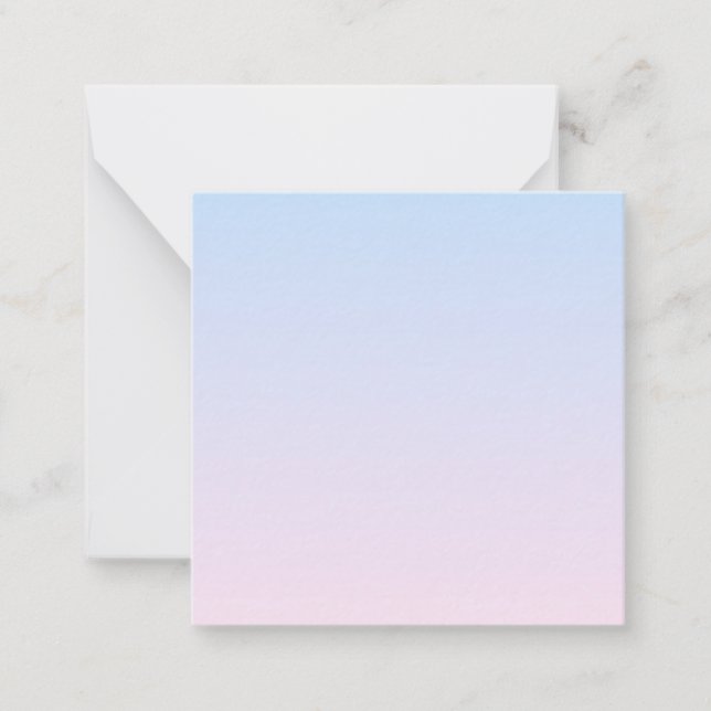 Hintergrund in Pink und Blau Mitteilungskarte (Vorderseite)