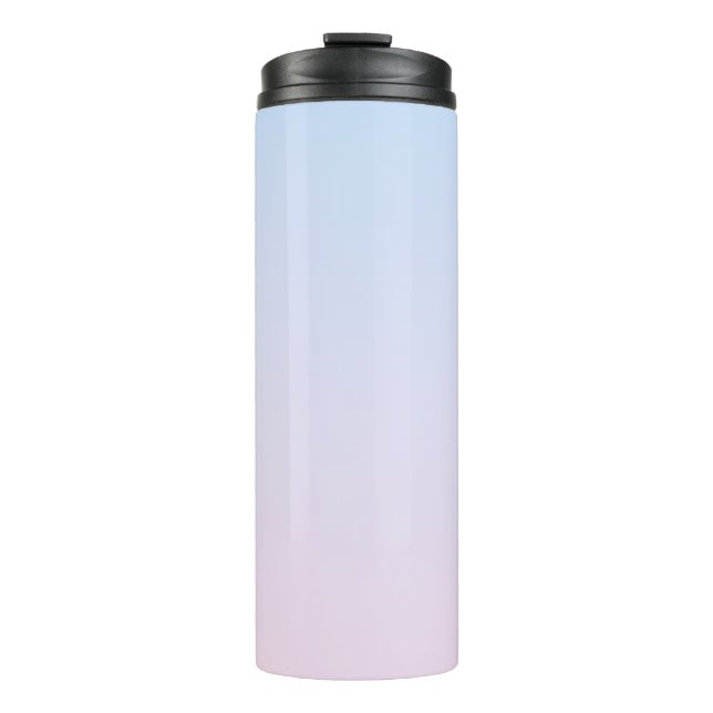 Hintergrund in Pink und Blau Thermosbecher (Vorderseite)