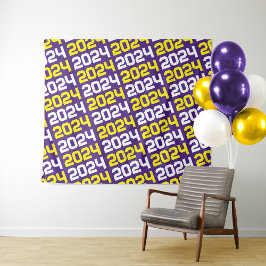 Hintergrund lila und gelber Abschluss Wandteppich