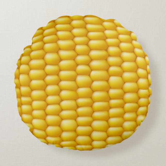 Hintergrund Maiskolben Rundes Kissen (Vorderseite)