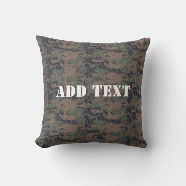Hintergrund militärischer digitaler Wälder Kissen (Vorderseite)
