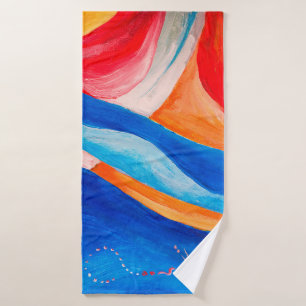 Hintergrund mit abstrakter Kunsttextur, Fragment w Badehandtuch