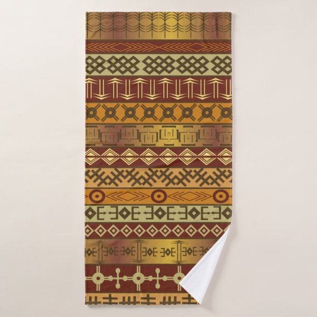 Hintergrund mit afrikanischen ethnischen Motiven Badehandtuch (Badehandtuch)