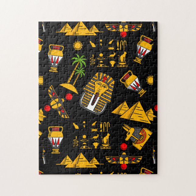 Hintergrund mit altägyptischem Hieroglyphenmuster (Vertikal)