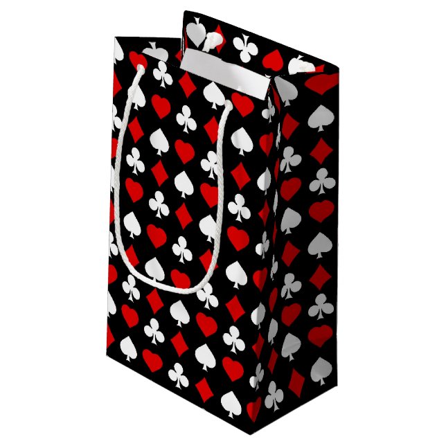 Hintergrund mit Anzügen Kleine Geschenktüte (Rückseite Schrägansicht)