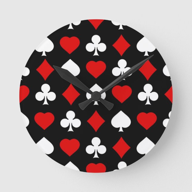 Hintergrund mit Anzügen Runde Wanduhr (Vorderseite)