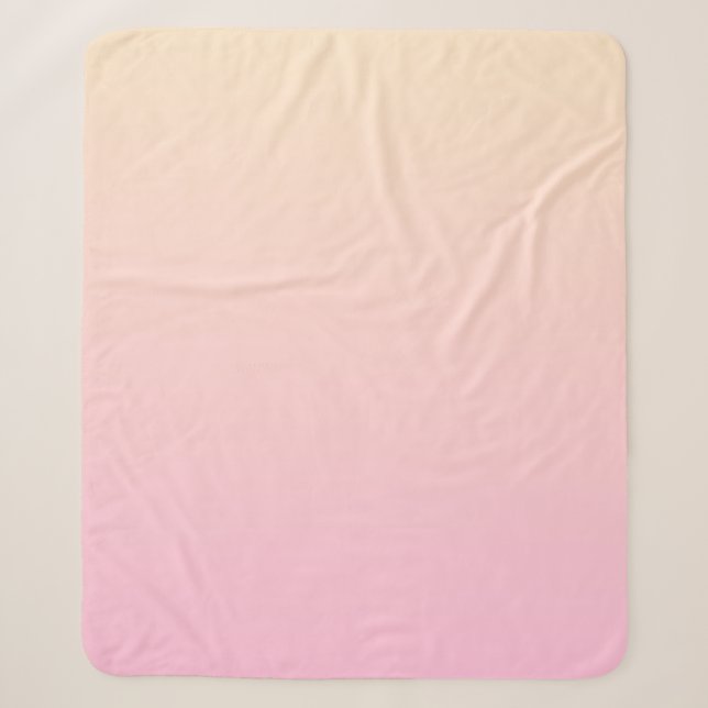 Hintergrund mit blassrosa und gelbem Verlauf Sherpadecke (Vorderseite)