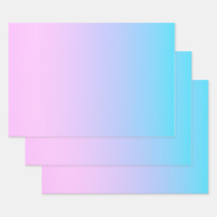 Hintergrund mit blauem und rosa Farbverlauf Geschenkpapier Set
